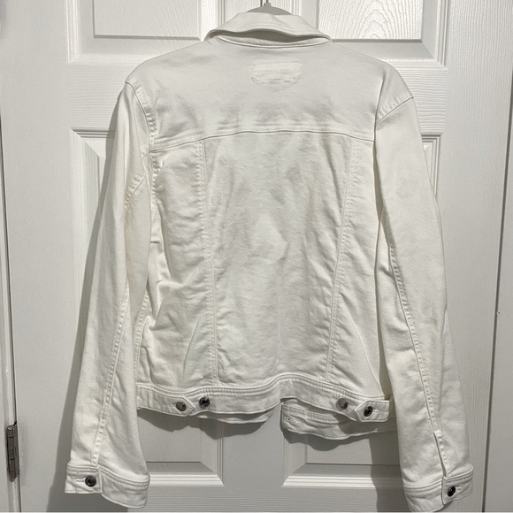 Maurices White Denim Jean Jacket Large - Picture 2 of 5